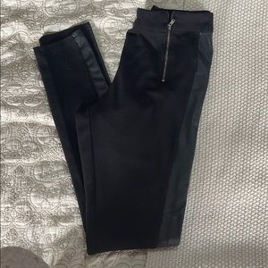 Faux Leather strip pants